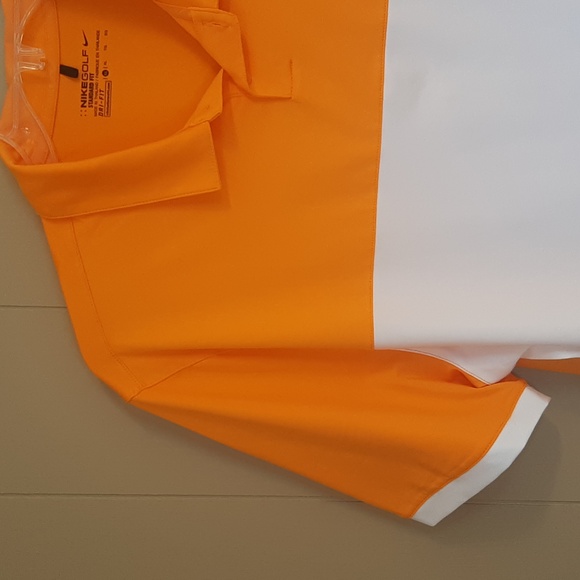 Nike Golf Men's Polo Shirt Size XL Orange And White - Picture 3 of 12
